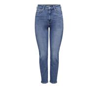 Only Onlemily Stretch Hw St AK DNM Cro571noos Pantalon en Jean, Medium Blue Denim, 32W x 32L Femme