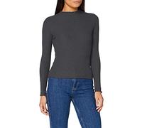 ONLY ONLEMMA L/S High Neck Top Noos JRS T-Shirt à Manches Longues, Gris foncé mélangé, L Femmes