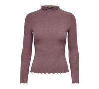 ONLY ONLEMMA L/S High Neck Top Noos JRS T-Shirt, Marron Rose-Détails : mélangé, XS Femme