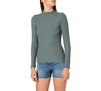 ONLY Onlemma L/S High Neck Top Noos JRS T-Shirt, Vert (Vert baume/mélangé), M Femmes