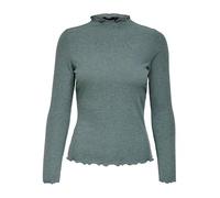 ONLY Onlemma L/S High Neck Top Noos JRS T-Shirt, Vert (Vert baume/mélangé), S Femmes