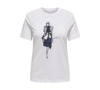 ONLY Onlemma Life Reg S/S Lady Top Box JRS, Blanc éclatant, L Femmes