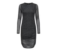 ONLY Onlerica Life L/S JRS Robe Courte, Noir/Motif léopard au Quotidien, XL Femme