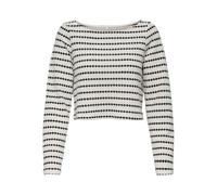 ONLY Onleva L/S Stripe Boatneck Top JRS, Cloud Dancer, L Femmes
