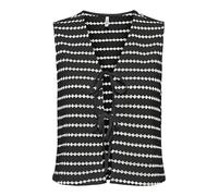 ONLY Onleva S/L Short Stripe Vest CS JRS Gilet à Rayures, Noir, XL Femme