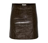 ONLY Onleverle Hw Jupe en Cuir synthétique PNT, Marron, S