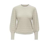 ONLY ONLFAYE L/S PUFFSLEEVE Pullover CC KNT Sweater, Pierre de Pumice-Détails : mélange, XL Femme