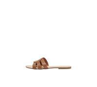 ONLY Onlfeli-4 Pu Slip On Noos Sandales pour femme, cognac, 41 EU