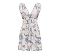 ONLY Onlfeline Life SL Robe à col en V pour Femme, Crystal Gray, S