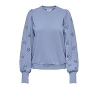ONLY Onlfemme L/S Puff Embroidery Ub SWT, Tempest, S Femme