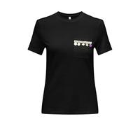 ONLY Onlfilippa Life S/S Haut à col Rond JRS, Noir, M