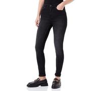 ONLY Onlforever High Skinny DNM Ext Jeans, Noir délavé, M x 32L Femme