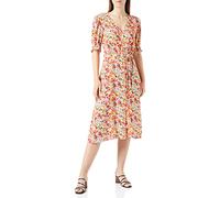 ONLY Onlfrederikke SS V-Neck Belt Dress Wvncs Robe Chemisier, Cloud Dancer/AOP : Rose AOP, L Femme