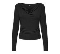 ONLY Onlfree L/S Structure Boatneck Top JRS Haut, Noir, S Femme