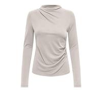 ONLY Onlfree Life L/S Drape Top JRS, Pumice Stone, L Femmes