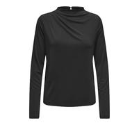 ONLY Onlfree Life L/S Drapey Top JRS Haut, Noir, S Femme