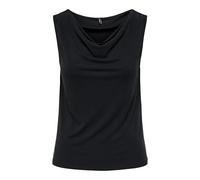ONLY Onlfree Life S/L Draping Neck Top JRS, Noir, L Femmes