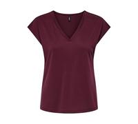 ONLY Onlfree Life S/S Mod.V-Neck Top JRS Noos, Tawny Port, XS Femmes