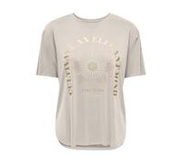 ONLY Onlfree Life S/S Print Top Box JRS, Gris, L