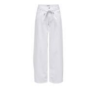 ONLY Onlgianna MW Straight Dot211 DNM Noos, Blanc/Denim, 26W / 30L Femmes