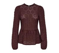 ONLY Onlgiavanna L/S Peplum Top JRS, Chocolat, M Femmes
