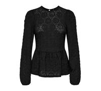 ONLY Onlgiavanna L/S Peplum Top JRS, Noir, M Femmes