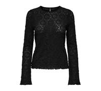 ONLY Onlgiavanna L/S Top JRS, Noir, M Femmes