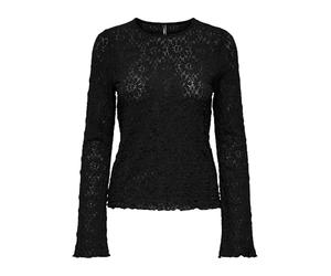 ONLY Onlgiavanna L/S Top JRS, Noir, M Femmes