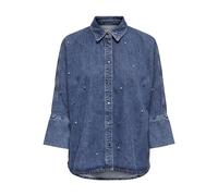 ONLY Onlgrace Chemise en Jean pour Femme, Denim Bleu médium, L