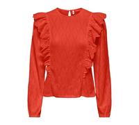 ONLY Onlgrace L/S O-Neck Top Box JRS Blouse, Fiesta, S Femme