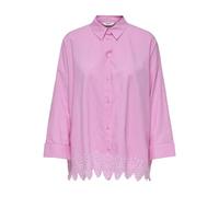 ONLY Onlgraces Tulum Ls EMB T-Shirt WVN, Rose Fuchsia, L Femme