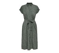 Robe chemise Imprimé all over Manches courtes Au-dessus du genou Poignets repliés vert Vert 38