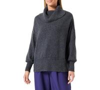 ONLY Onlhazel Ls Cowlneck BF KNT Pull en Tricot, Gris foncé mélangé, S Femme