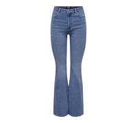 ONLY Onlhenni Life Hw Retro Flared DNM, Bleu Jeans Clair, S x 32L Femme