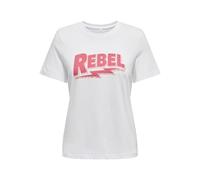ONLY Onlhenny Life Reg S/S Top Box JRS Top Box, Blanc éclatant., L