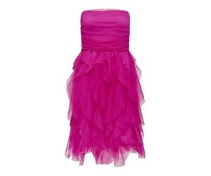 Only Onlhighsky S/L Ruffle Midi Dress JRS Robe, Pourpre, XL Femmes