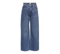 ONLY ONLHOPE EX HW Wide DNM ADD465 Noos Pantalon, Bleu Denim Moyen, 32 W/34 L Femme
