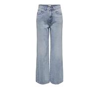 ONLY Onlhope Ex Hw Wide DNM Guabox Pantalon, Bleu Jeans Clair, 28W x 34L Femmes
