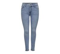 ONLY Onlhush Mid Waist SK RW Ank DNM Taille Moyenne, Bleu Jeans Clair, M x 34L Femme