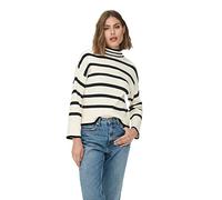 ONLY Pull-over 'ONLIbi' noir / blanc, Taille M