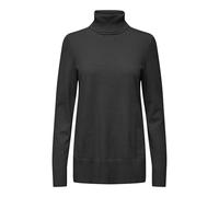 ONLY Onlibi Ls Long Slit CC KNT Pull en Tricot, Noir, M Femme