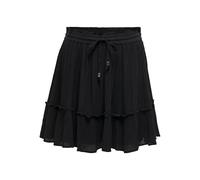 ONLY Onlibiza Life Jupe Courte WVN Noos, Noir, 34 Femme
