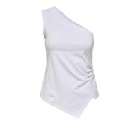 ONLY Onlindy S/L JRS One Shoulder Top Box, Blanc éclatant, L Femmes