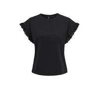 ONLY Onliris S/S EMB Top JRS Noos, Noir, S Femme