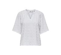 ONLY Onlivana Life 34 Dobby WVN CS Haut à col en V, Blanc éclatant., L
