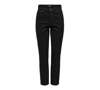 ONLY ONLJAGGER Life High MOM Ankle DNM Noos Jeans, Noir délavé-Détails : nas254, 26W x 32L Femme