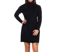 Robe en maille Col bénitier Manches 3/4 Au-dessus du genou noir Noir M