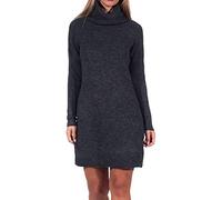 ONLY Onljana L/s Cowlneck Dress Wool Knt, Robe Femme, Gris (Dark Grey Melange Dark Melange), 38 (Taille fabricant: Small)