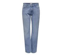 ONLY Onljane MW STR JNS Tai, Bleu Jeans Clair, 29W x 32L Femme