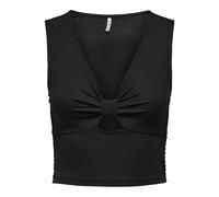 ONLY Onljany S/L Twist Top JRS, Noir, S Femme